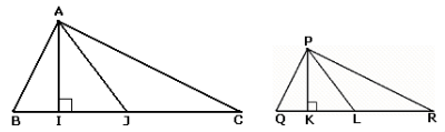 two similar triangles